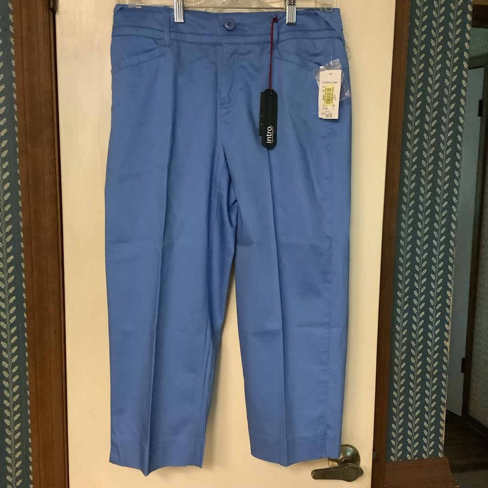 Intro By Jonathan Ross Crop Pants Blue Size 6 New